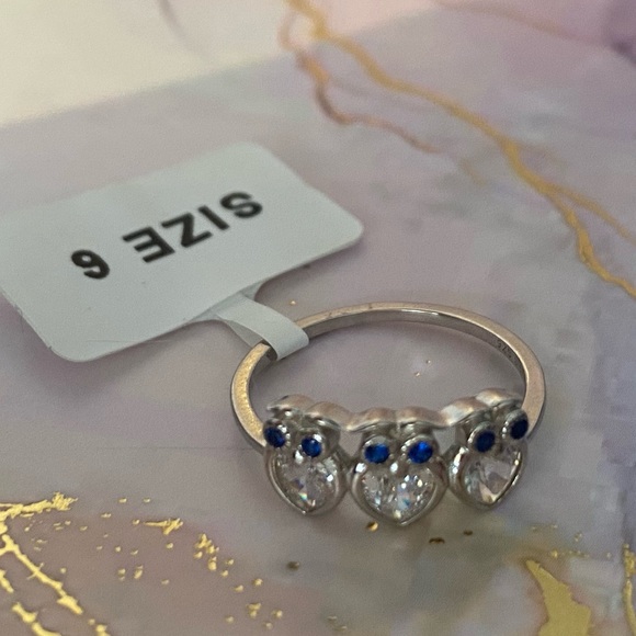 🍭2/$40🌟 NWT Sterling Silver 🦉Owl Trio Ring, Charmed Aroma, Size 6 - Picture 3 of 10